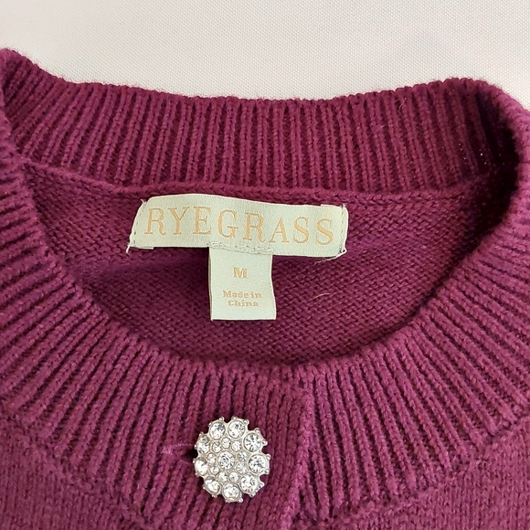Ryegrass Buttons Rhinestone Sweater - Picture 5 of 8
